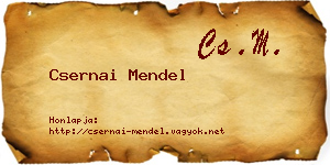 Csernai Mendel névjegykártya